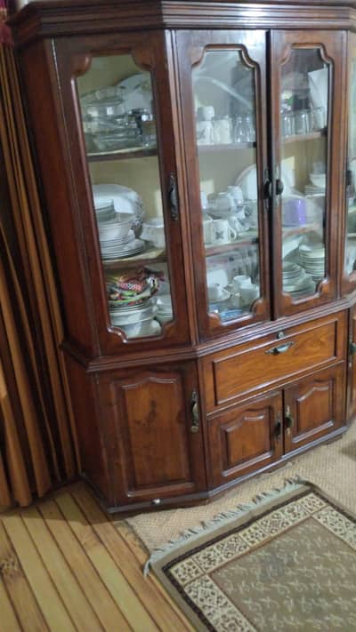 Wooden Crockery Showcase For Urgent Sale