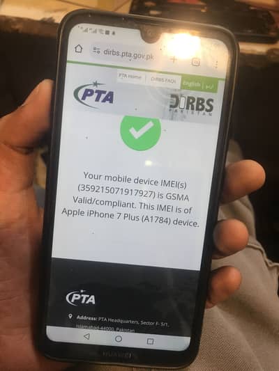 iPhone 7 Plus pta approved