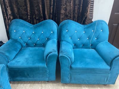 Sea green sofa set