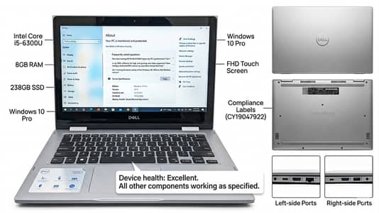 Dell Inspiron 13 5000 Series 2-in-1 Touchscreen | Core i5 6th Gen | 8G