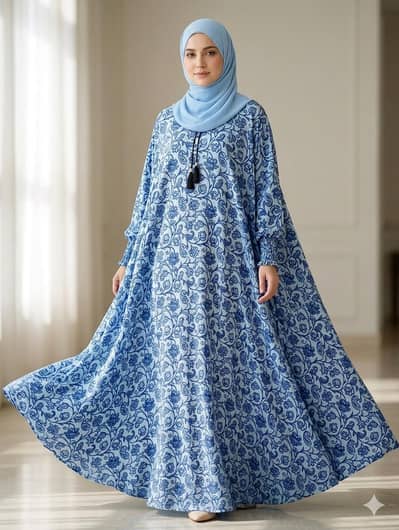 big flair printed abayas
