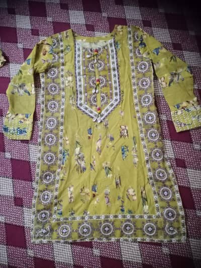 Lawn dress with khussa