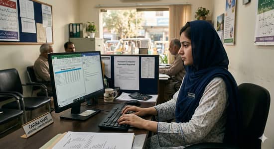 Female Assistant Computer Operator