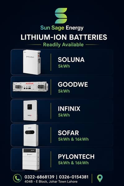 Goodwe lithium batteries and Hybrid inverters  All brand are Available