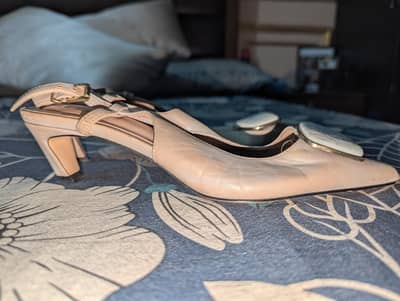 Dissona pointed-toe slingback flats heels