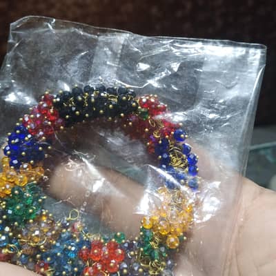 crystal beaded gajra