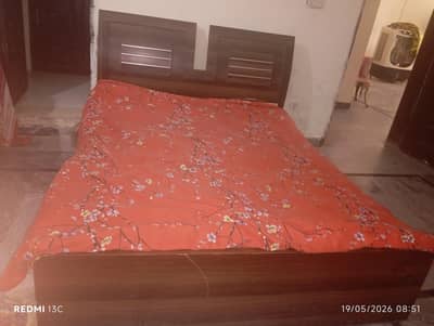 bed with mattress