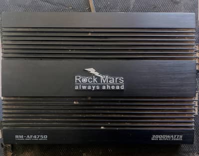 Rock Mars 4-Channel Amplifier (3000W) with Complete Car Wiring