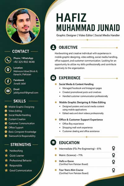 Office Work | Graphic Designer | Video Editor | Social media Handling