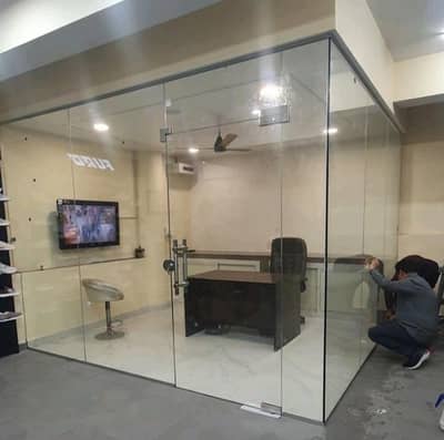 12mm Glass door Partition /Office Cabin work