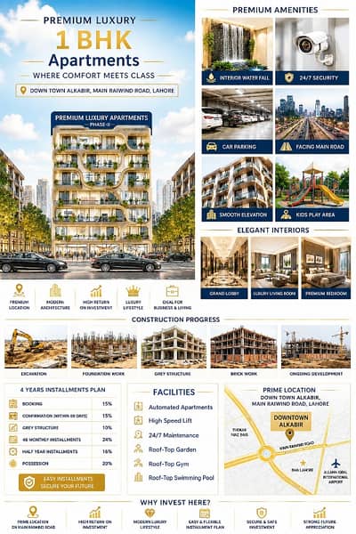Luxury 1 Bed Apartment 445 SQFT Affordable Installments Al Kabir Downtown