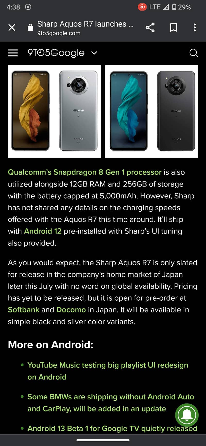 Sharp Aquos R7 2