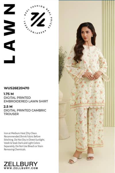 Lawn Embroidered Suit