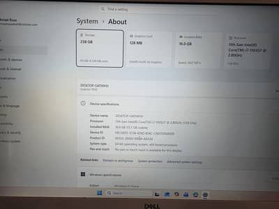 Dell inspiron 5502 Core in 7  11 Gen