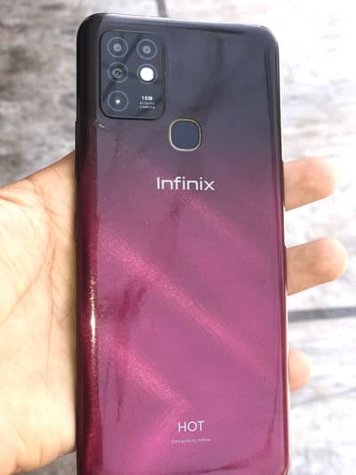 infinix hot 10 full ok condition with box