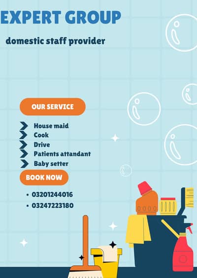 female maid, cook,babysitter, patient attandant.