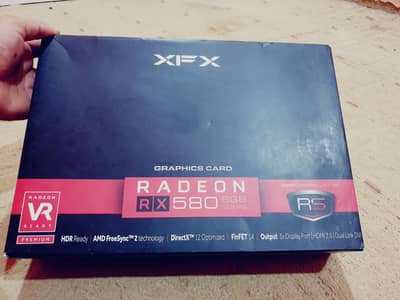 AMD RX 580 XFX 8GB 256Bit DDR5 Graphic Card With Box