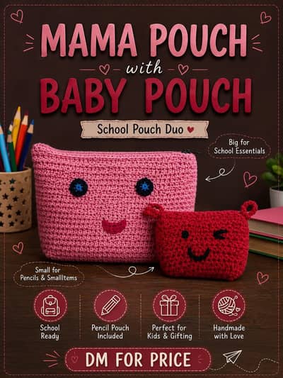 crochet pencil pouch
