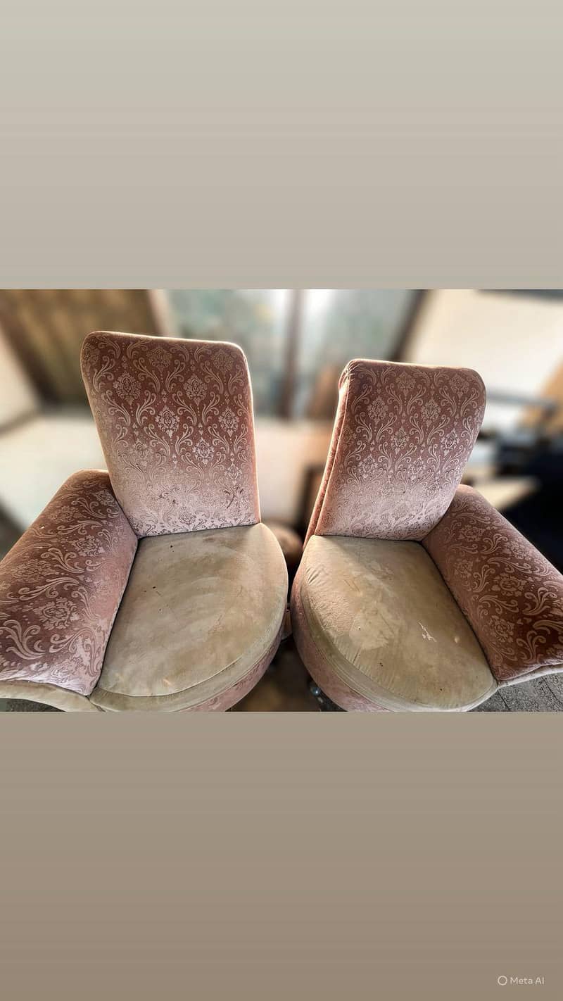 wingback sofa set 2