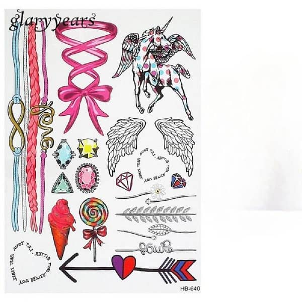 Dream-like Ice Cream Sticker Temporary Tattoo by Body Art