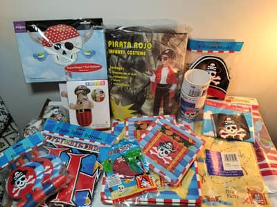 BIRTHDAY PARTY SET PIRATE THEMED