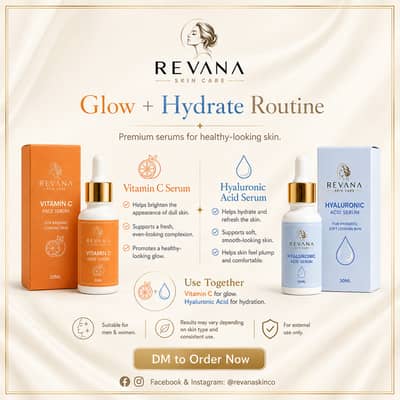 Bundle Pack: Revana Hyaluronic Acid + Vitamin C Serum 30ML