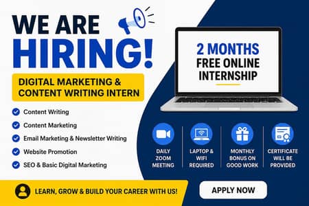 Marketing & Content Writing Online Internship