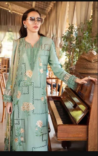 Digital Printed Lawn 3Pc Set Mint Green Unstitched