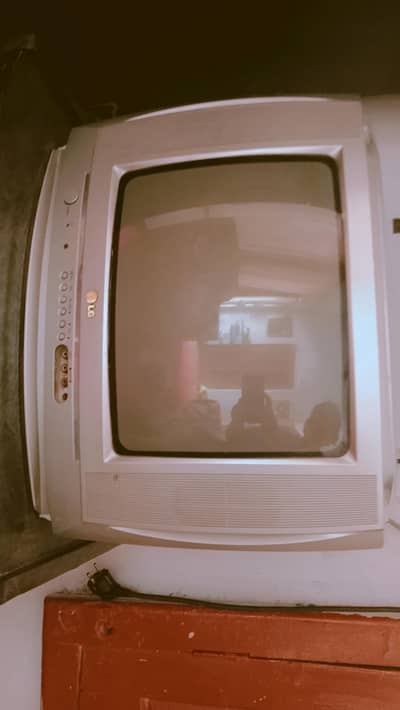 LG TV used in good condition with tv trolley