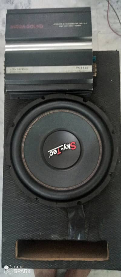 subwoofer and amplifier