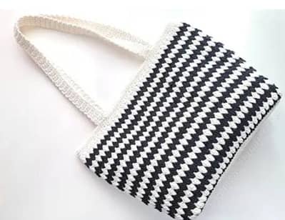 Handmade Crochet Shopping Bag | Modern Design | Strong Handles