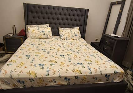 Used Furniture for Sale: Bed Set & Sofa Set (Bahria Town, Lahore)