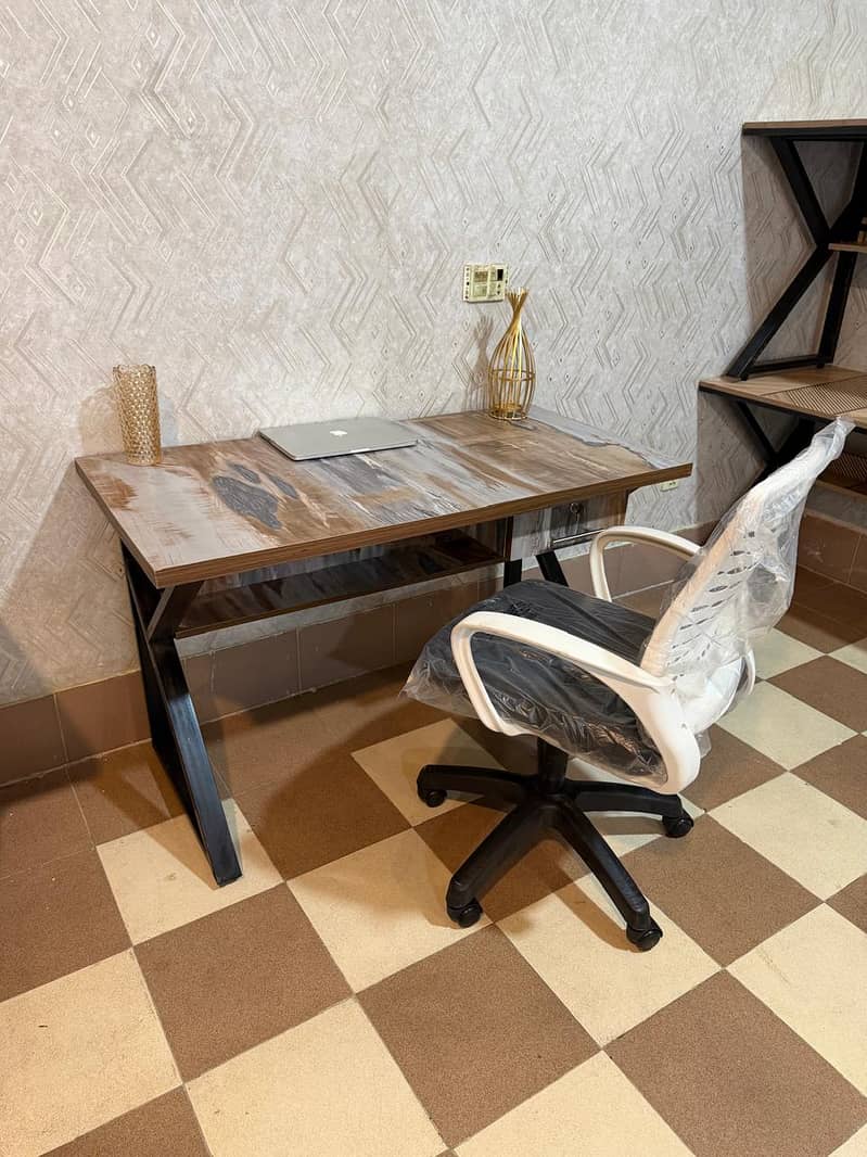 Workstation - office table -Study table -computer table- Chair table 1