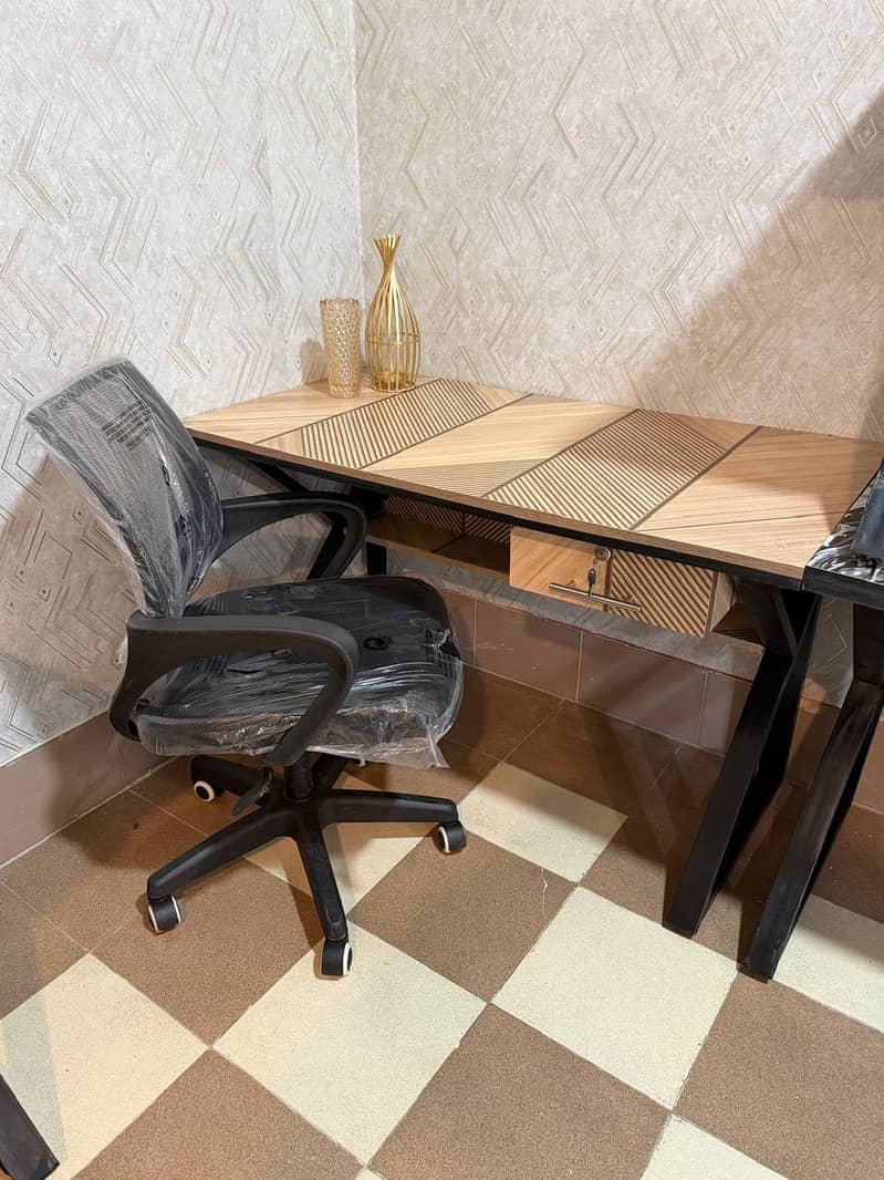 Workstation - office table -Study table -computer table- Chair table 3