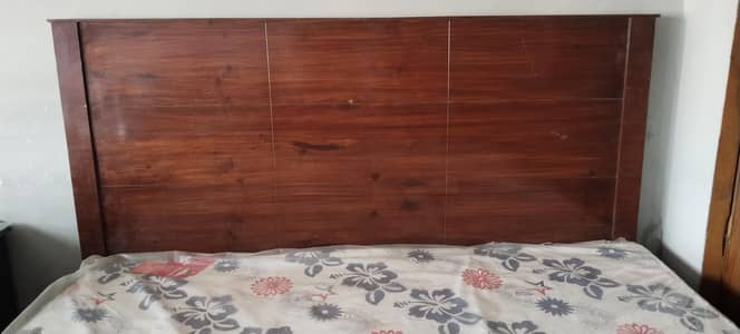 Double Bed with Mattress | Wooden Frame | Excellent Condition