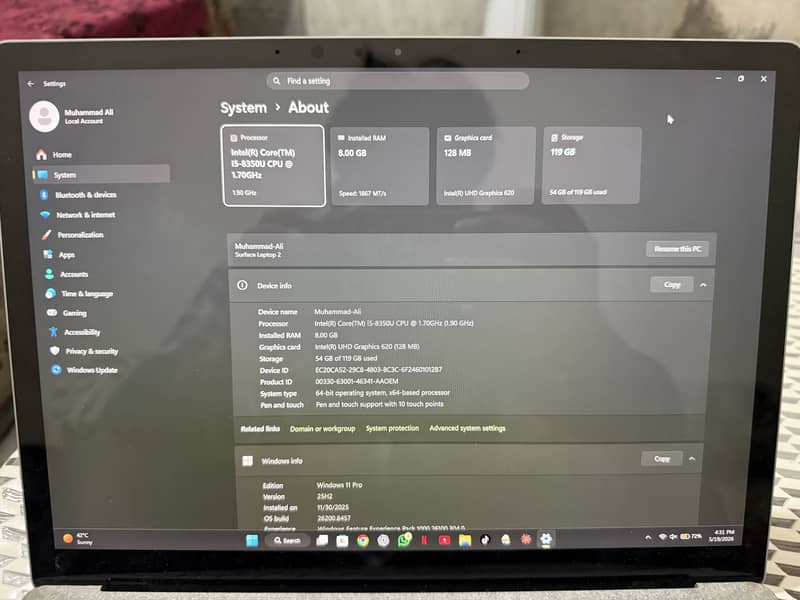 Microsoft surface laptop 2 4