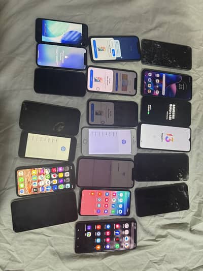 Few mix mobiles android and iPhones fresh uk import