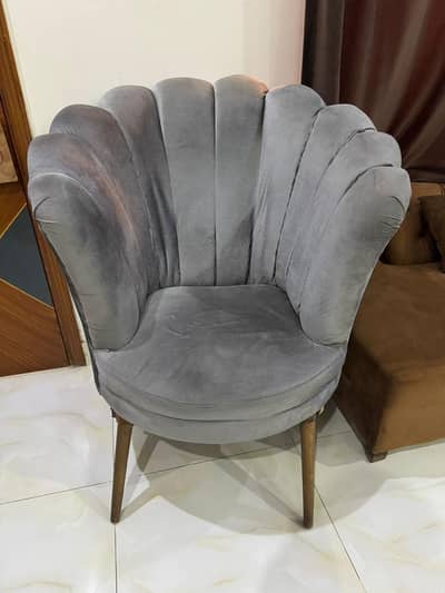 Luxury Shell Design Sofa Chairs – Pair Available