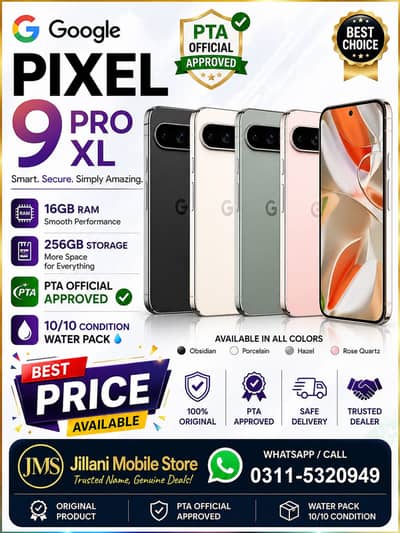 Google Pixel 9 Pro XL 16”256gb PTA Official Approved