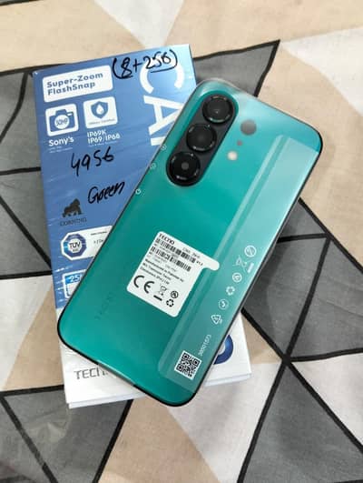 Tecno Camon 50 8/256 Just Box open hai. . abi sim bi nai Dali