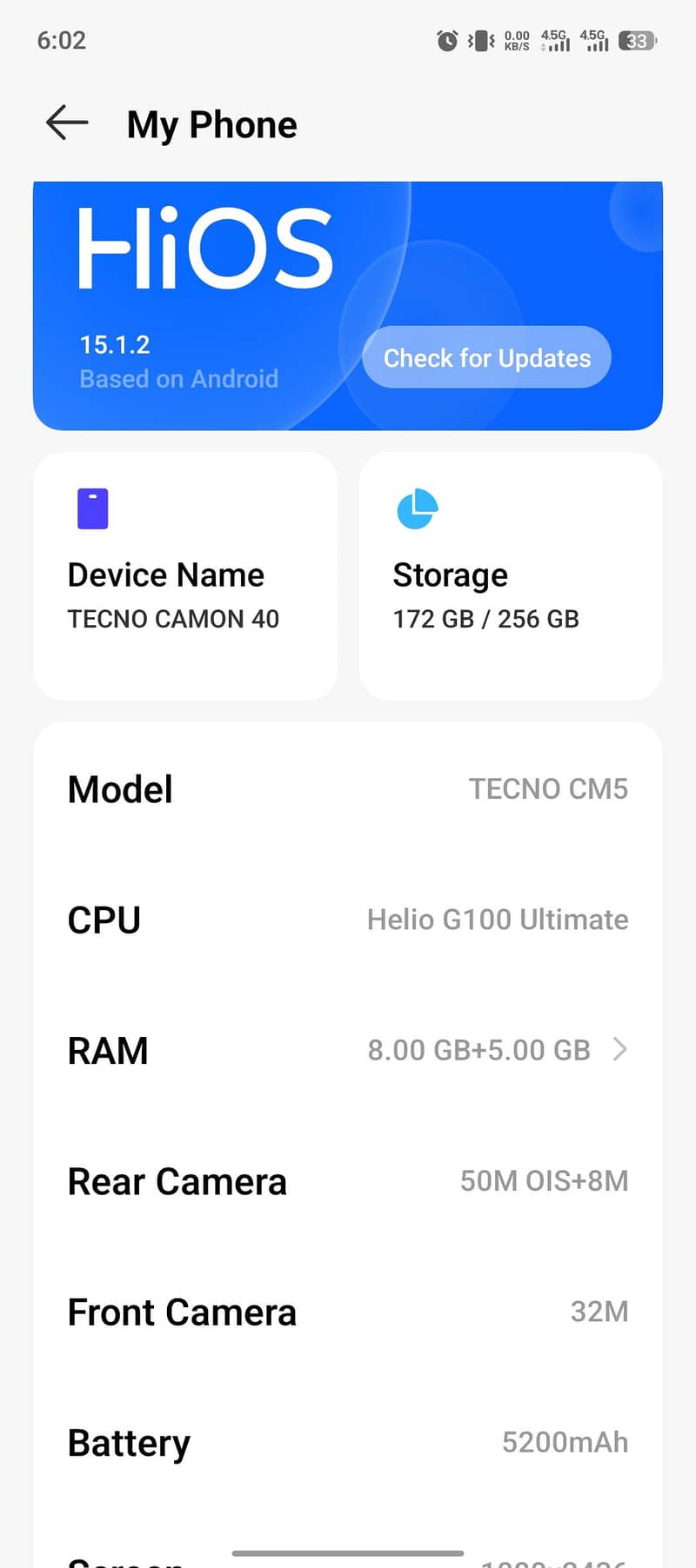 Tecno camon 40 0