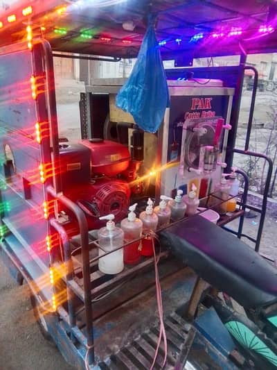 QingQii rickshaw with New Slush Machine complete Setup