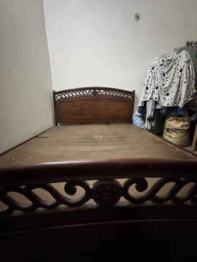 Wooden king size bed