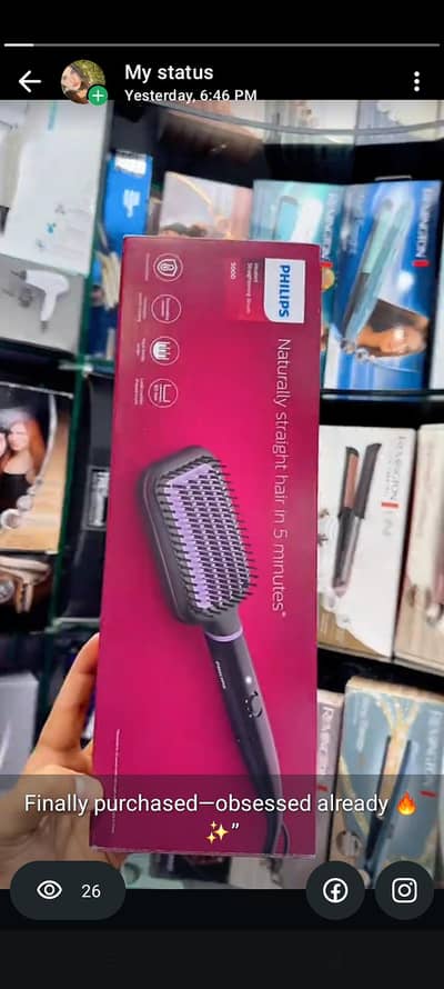 Philips hair straightener brush