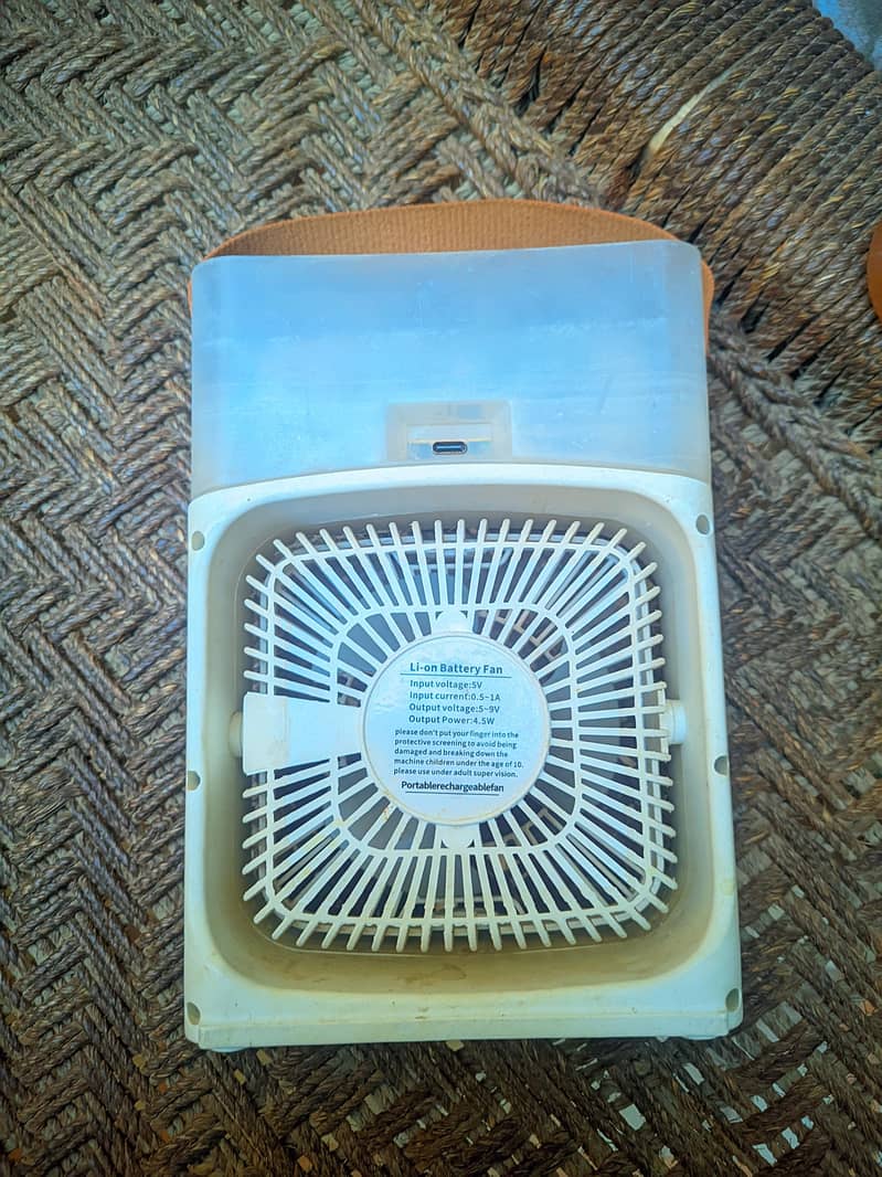 protable chargeable fan 4