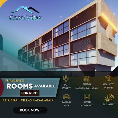 Furnised Rooms For Male ( Monthly/Weekly) , Canal Villas FSD