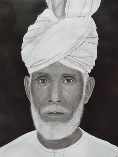 realistic charcoal pencil sketch