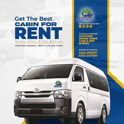 Rent A Car, Hiace Grand Cabin Lahore ,Travel, Events, Weddings, Tour