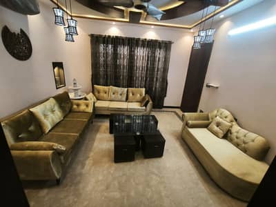 complete set with Bed side table and L shape sofa set