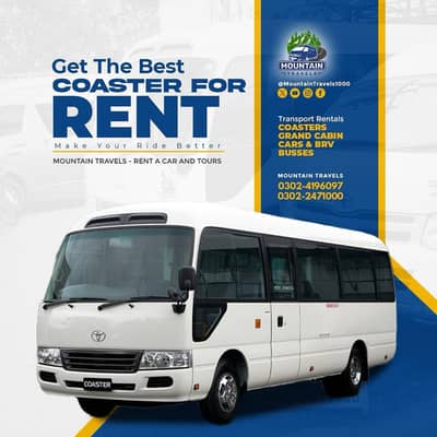 Toyota Hiace Grand Cabin/ hiroof and Coaster for rent honda BRV, V8
